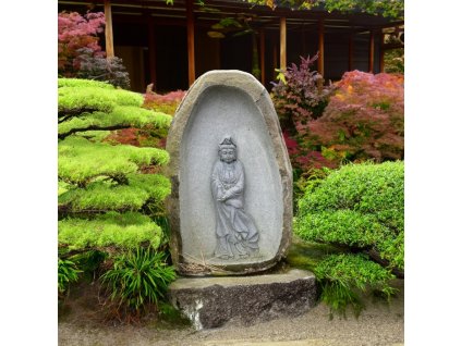 5193 8896 stojici budha v kameni basalt cedic vyska 89 cm