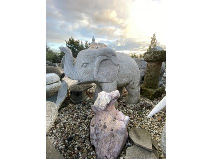 5214 8980 slon s chobotem nahoru ruzova zula 78 cm