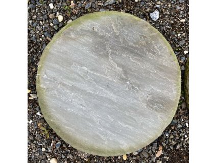 5237 9122 slapak z prirodniho kamene sedy piskovec prumer 40cm sila 3 cm