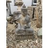 5238 9127 budha s kouli meditujici cerny s barevnou kresbou vyska 100 cm