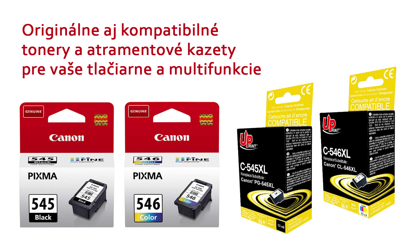 Originálne aj kompatibilné tonery a atramentové kazety