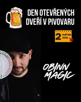 Obinn Magic v Jarošovském pivovaru. 🪄Na Dni otevřených dveří nebude chybět ani něco, co si jen tak nevysvětlíte. Dorazí...