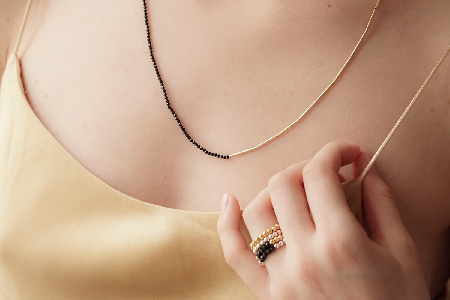 Line a Spinel Long náhrdelník