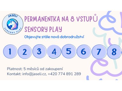 Permanentka na kroužek Smyslového hraní s Jaseli 8 vstupů