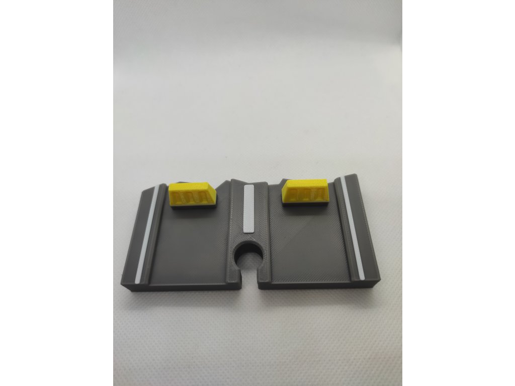 Cesta v opravě se zábranami