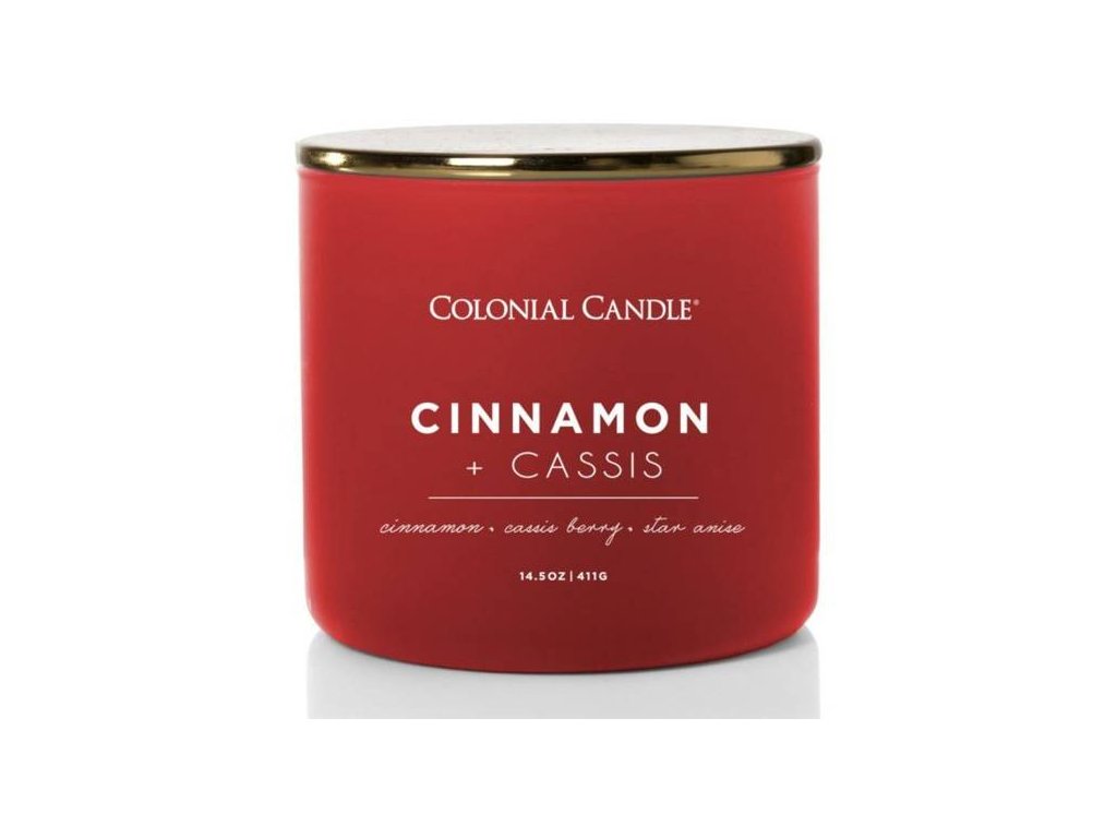 pol pm Colonial Candle Pop Of Color sojowa swieca zapachowa w szkle 3 knoty 14 5 oz 411 g Cinnamon Cassis 8565 1