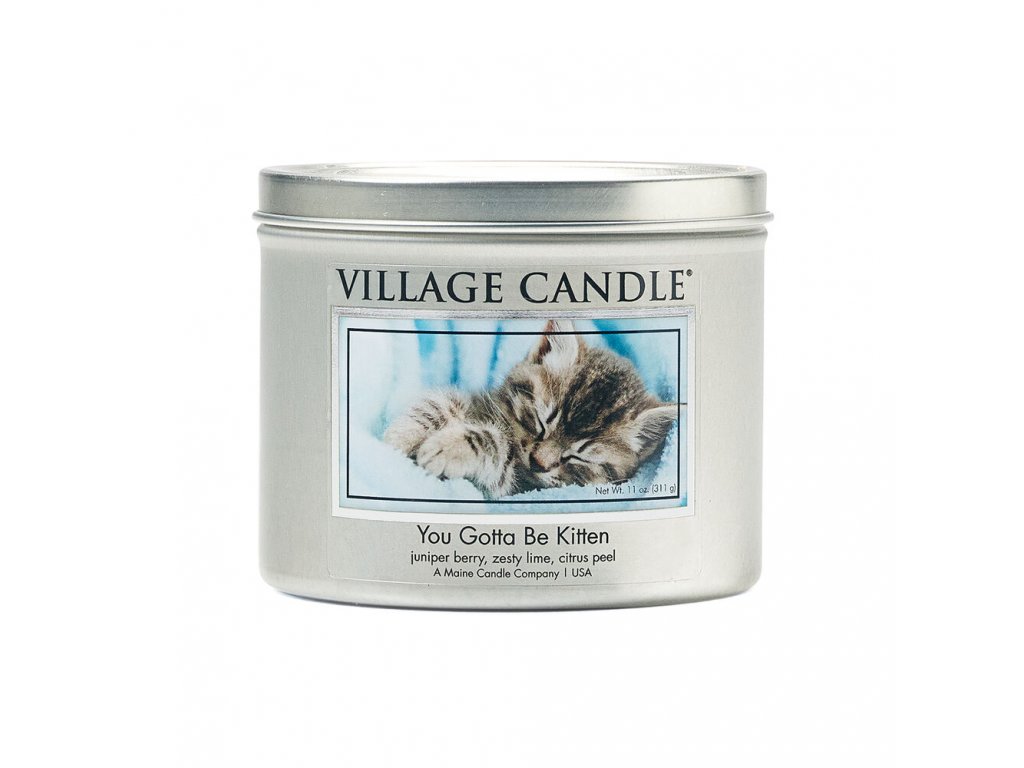 Village Candle Vonná svíčka v plechu You Gotta Be Kitten Candle - Koťátka, 262 g