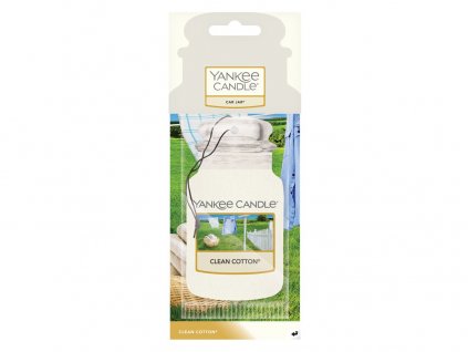 Yankee Candle Clean Cotton Vůně do auta Papírová auto visačka 1 ks