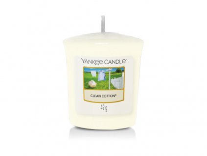 Yankee Candle Vonná Svíčka Votivní Clean Cotton, 49 g