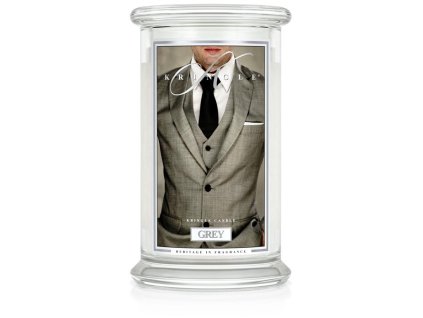 Kringle Candle svíčka Grey (sójový vosk), 623 g