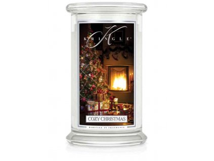 Kringle Candle svíčka Cozy Christmas (sójový vosk), 623 g