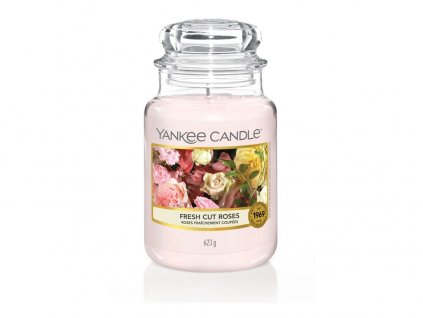 Yankee Candle Vonná Svíčka Fresh Cut Roses classic velký, 623 g