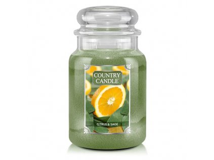 Country Candle Vonná Svíčka Citrus & Sage, 652 g