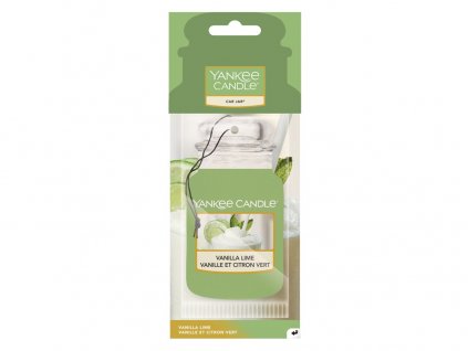 Yankee Candle Vanilla Lime Vůně do auta Papírová auto visačka 1 ks