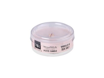 WoodWick Svíčka Petite Vanilla & Sea Salt, 31 g