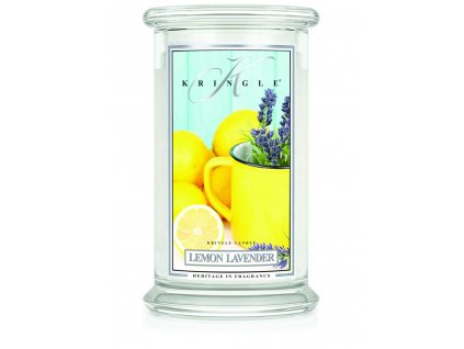 Kringle Candle svíčka Lemon Lavender (sójový vosk), 623 g