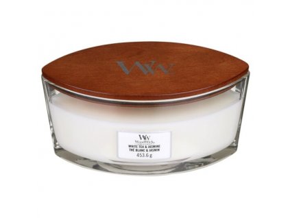 WoodWick Svíčka loď White Tea & Jasmine, 453 g