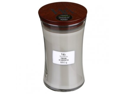 WoodWick Svíčka Fireside váza velká, 609,5 g  SLEVA - 2 jakost