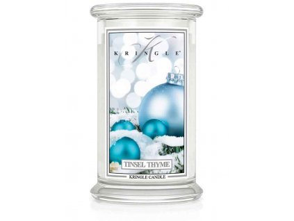 Kringle Candle svíčka Tinsel Thyme, 623 g