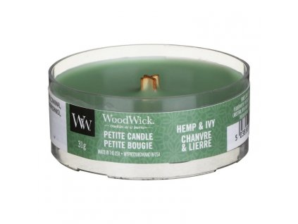 WoodWick Svíčka Petite Hemp & Ivy, 31 g