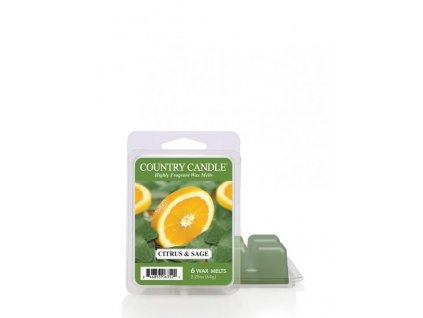 Country Candle Citrus and Sage Vonný Vosk, 64 g