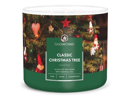 classic christmas tree 3 docht kerze 411g