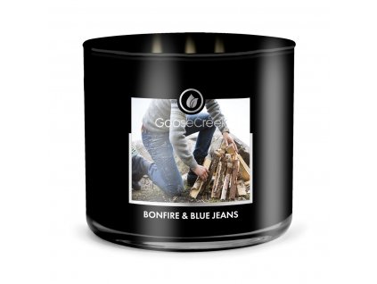 bonfire blue jeans mens collection 3 docht kerze 411g