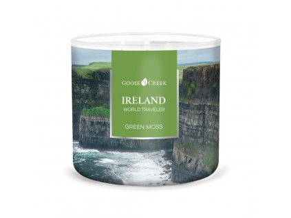 green moss ireland 3 docht kerze 411g