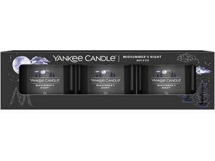 Yankee Candle Sada Votivní svíčky ve skle Midsummers Night, 3 x 37 g