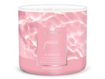 rosewater peace 3 docht kerze 411g