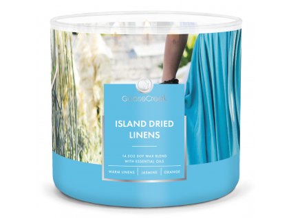 island dried linens 3 docht kerze 411g