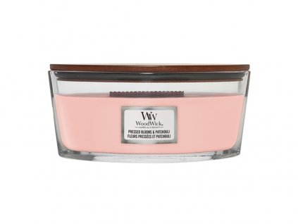 WoodWick Svíčka loď Pressed Blooms & Patchouli, 453 g