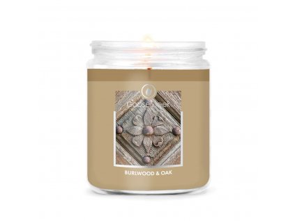 burlwood oak 1 docht kerze 198g