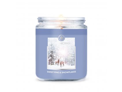 sweet pine snowflakes 1 docht kerze 198g