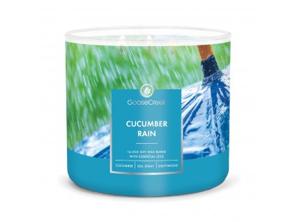 cucumber rain 3 docht kerze 411g