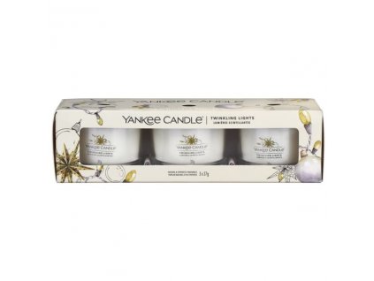 yankee candle 1632045e twinkling lights set of three filled votives