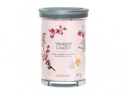 Yankee Candle svíčka Tumbler velký Pink Cherry & Vanilla, 567g