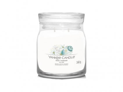 Yankee Candle Signature svíčka střední Baby Powder, 368g