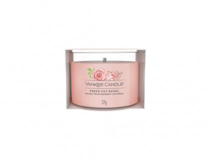 Yankee Candle Votivní svíčka ve skle Fresh Cut Roses, 37g