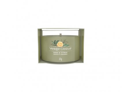 Yankee Candle Votivní svíčka ve skle Sage & Citrus, 37g