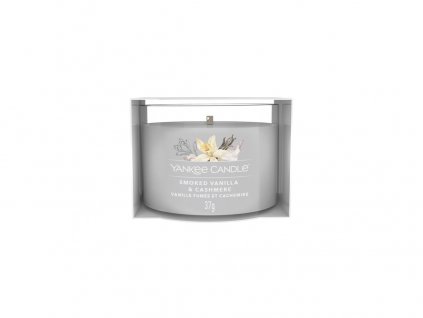 Yankee Candle Votivní svíčka ve skle Smoked Vanilla & Cashmere, 37g