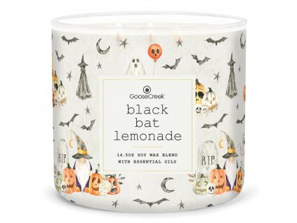 black bat lemonade halloween collection 3 docht kerze 411g 1