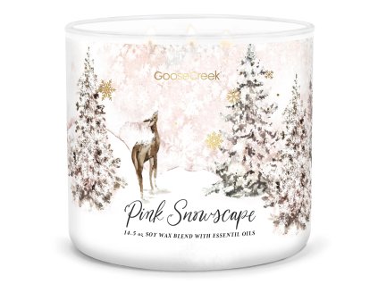 pink snowscape 3 docht kerze 411g