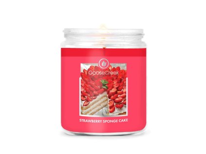 strawberry sponge cake 1 docht kerze 198g