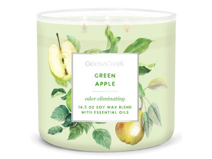 Odor Eliminating Green Apple Large 3 Wick Candle