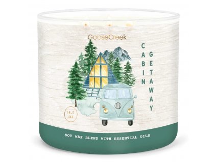 cabin getaway 3 docht kerze 411g