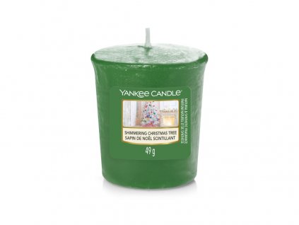 Yankee Candle Vonná Svíčka Votivní Shimmering Christmas Tree, 49 g