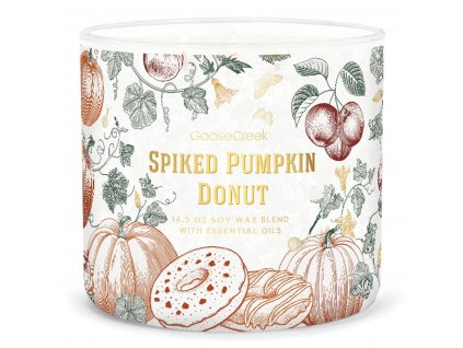 spiked pumpkin donut 3 docht kerze 411g