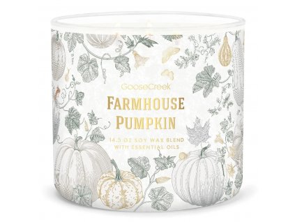 farmhouse pumpkin 3 docht kerze 411g