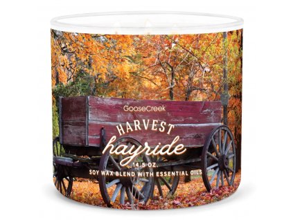 harvest hayride 3 docht kerze 411g 1